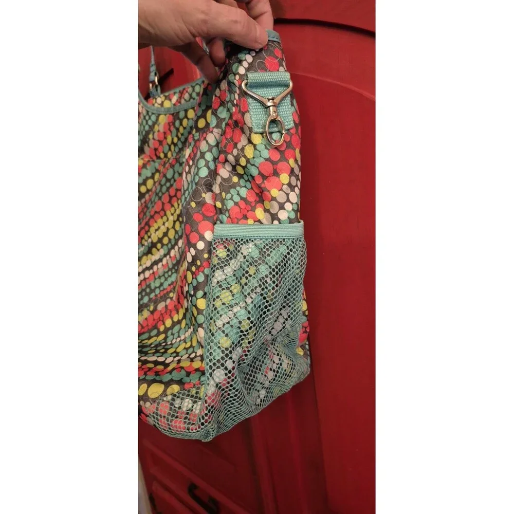 Thirty-One 31 All Pro Tote Pool Beach Gym Yoga Travel Diaper Bag Graffiti Dot